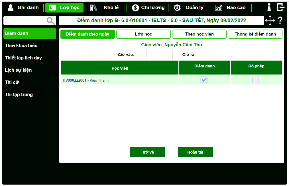 phần mềm quản lý trung tâm Tiếng anh Online - Ngoại ngữ chuyên nghiệp online