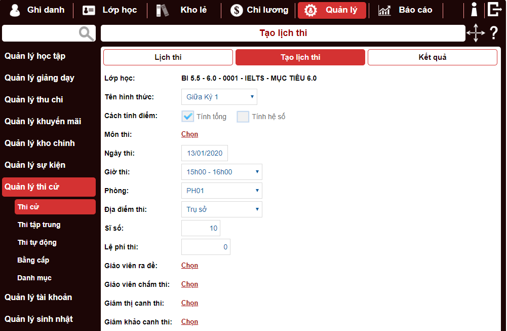 phần mềm quản lý trung tâm ngoại ngữ chuyên nghiệp online