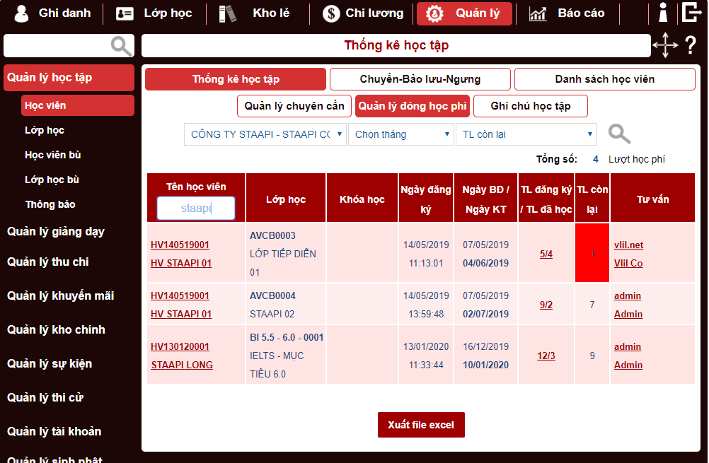 phần mềm quản lý trung tâm ngoại ngữ chuyên nghiệp online
