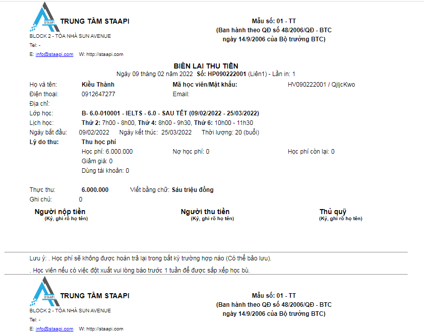 phần mềm quản lý trung tâm Tiếng anh Online - Ngoại ngữ chuyên nghiệp online