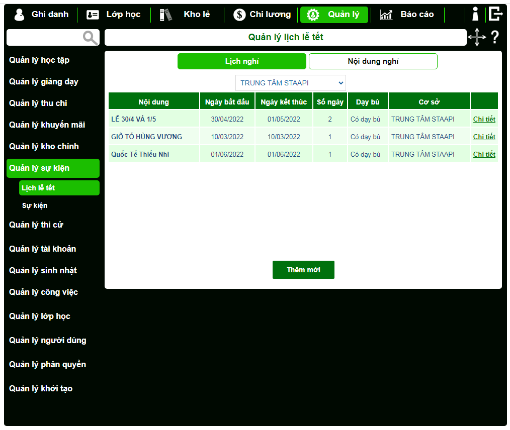 phần mềm quản lý trung tâm Tiếng anh Online - Ngoại ngữ chuyên nghiệp online