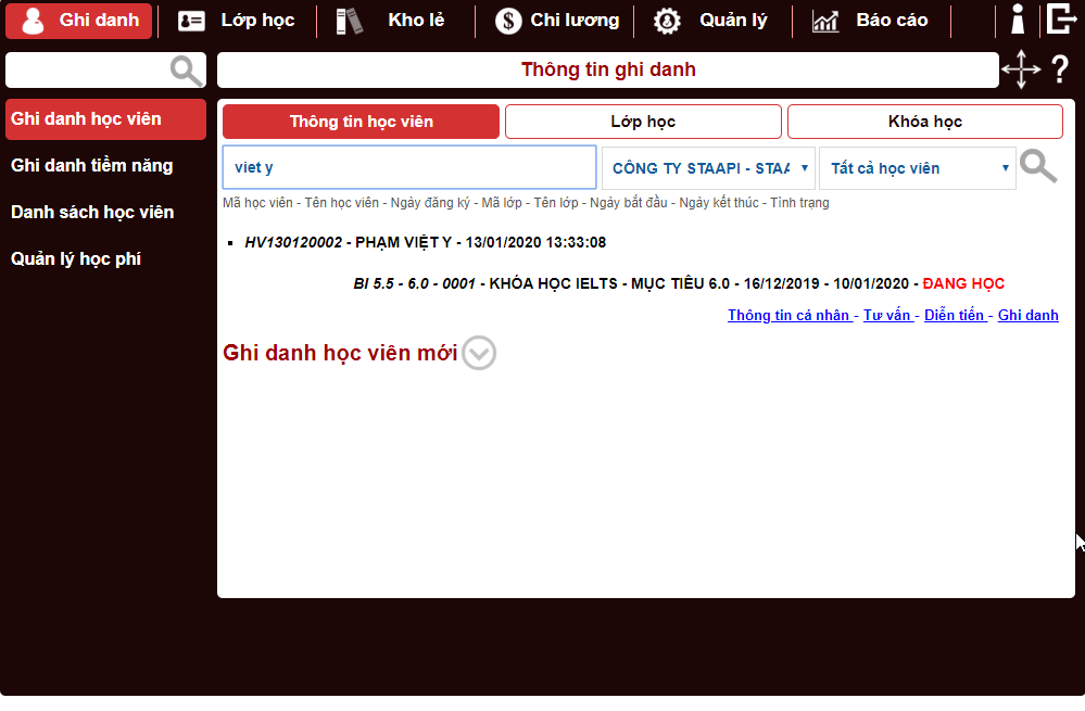 phần mềm quản lý trung tâm ngoại ngữ chuyên nghiệp online